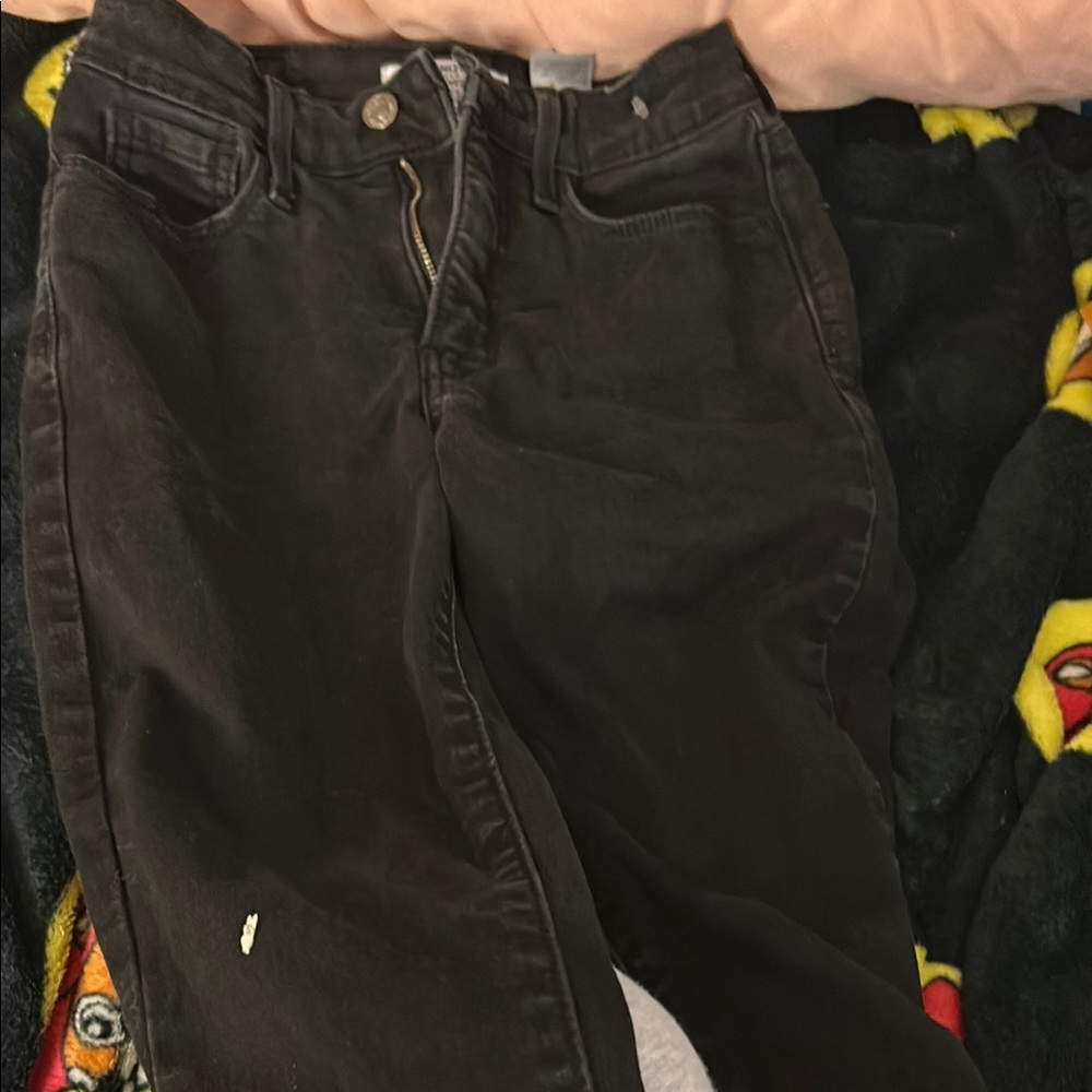 Black Denim High Rise Skinny Jeans